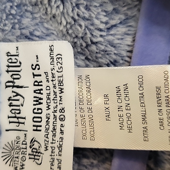 NWOT Disney Harry Potter Onepiece Fux Fur Hoodie Pajamas ( Onsie) SZ XS - Picture 3 of 7